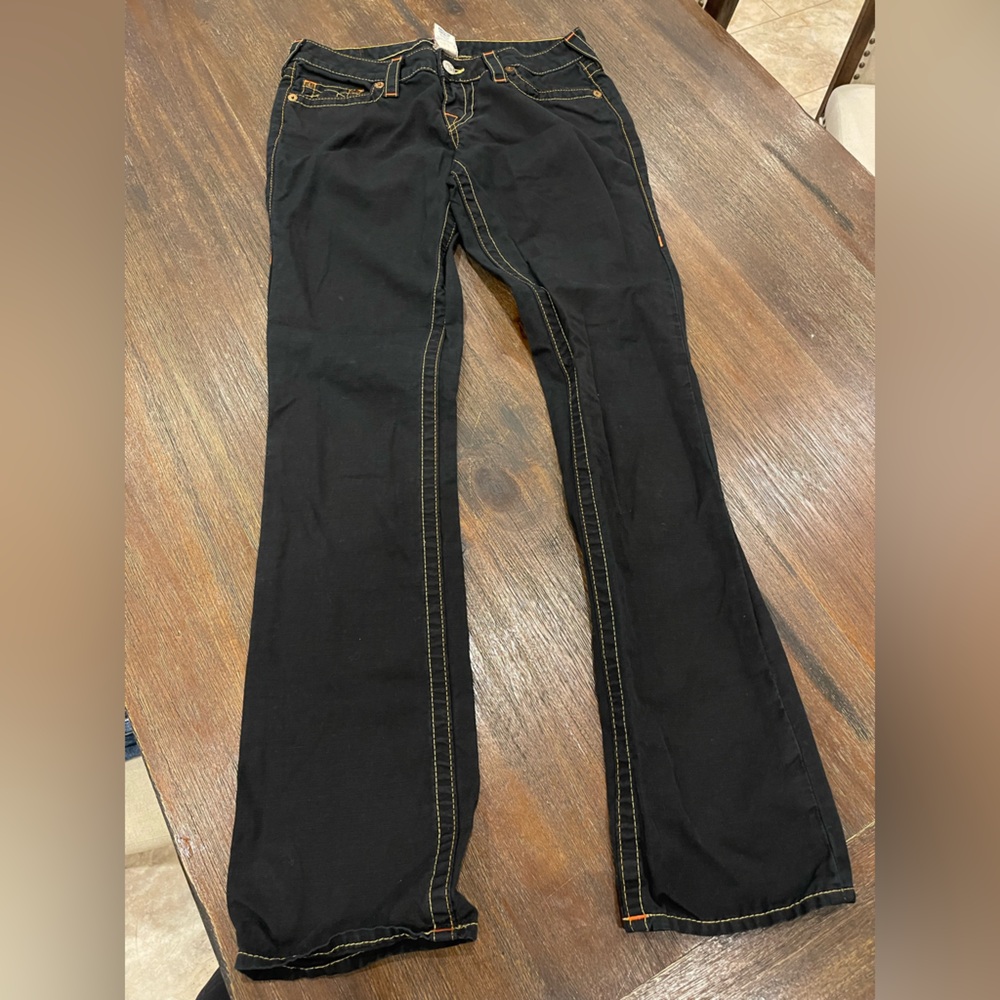 True Religion Black Boot Cut Jeans